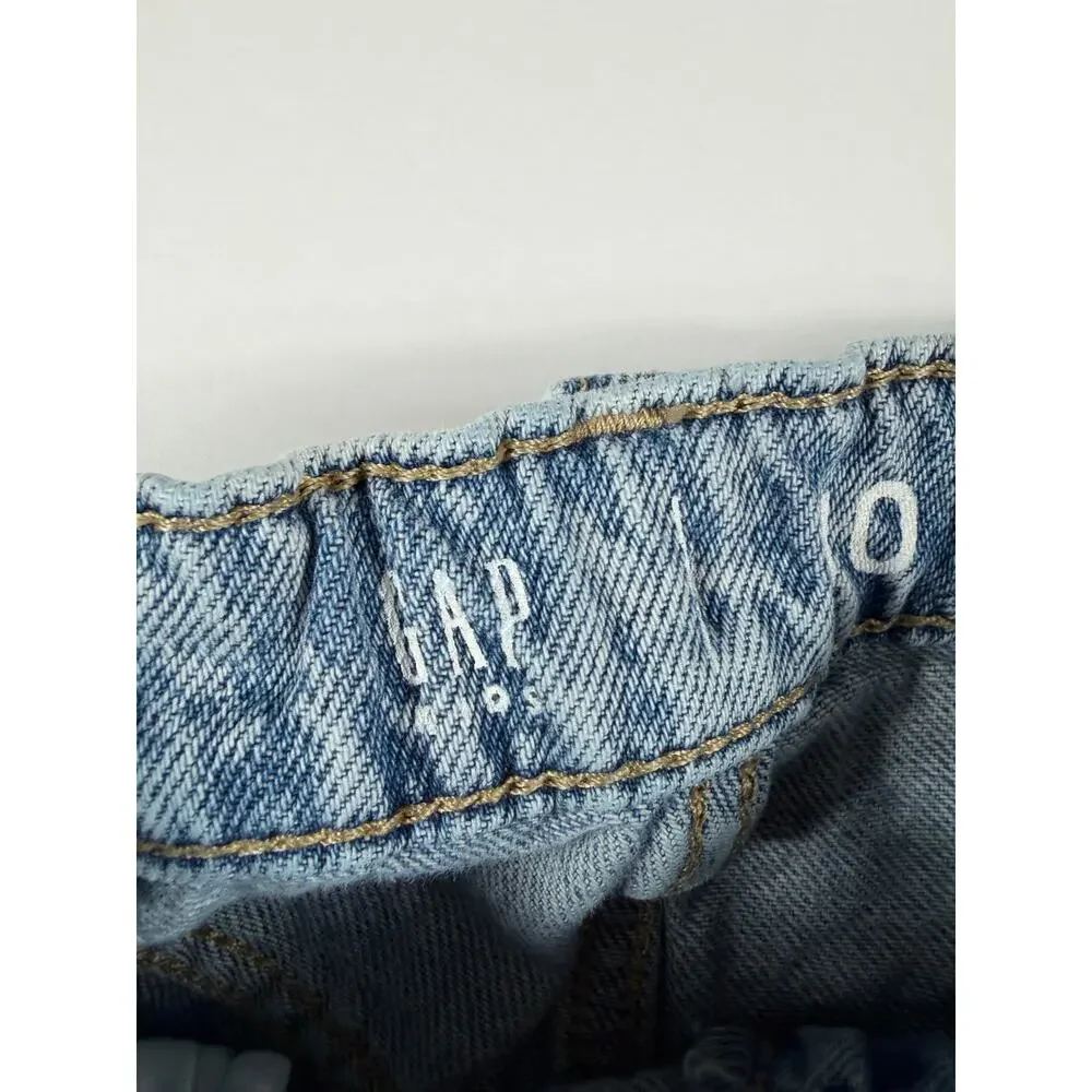 Gap Kids Low Stride Distressed Wide Leg Jeans Size 10 Girls